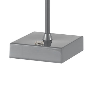 Oscar 12.5" Modern Industrial Rechargeable/Cordless Iron/Acrylic Integrated LED Table Lamp with Ribbed Shade
